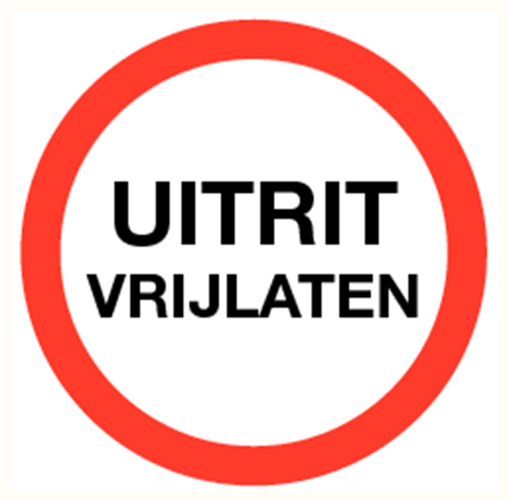 verbodsbord polypropyleen rood/wit-1 verbodsbord polypropyleen rood/wit-1