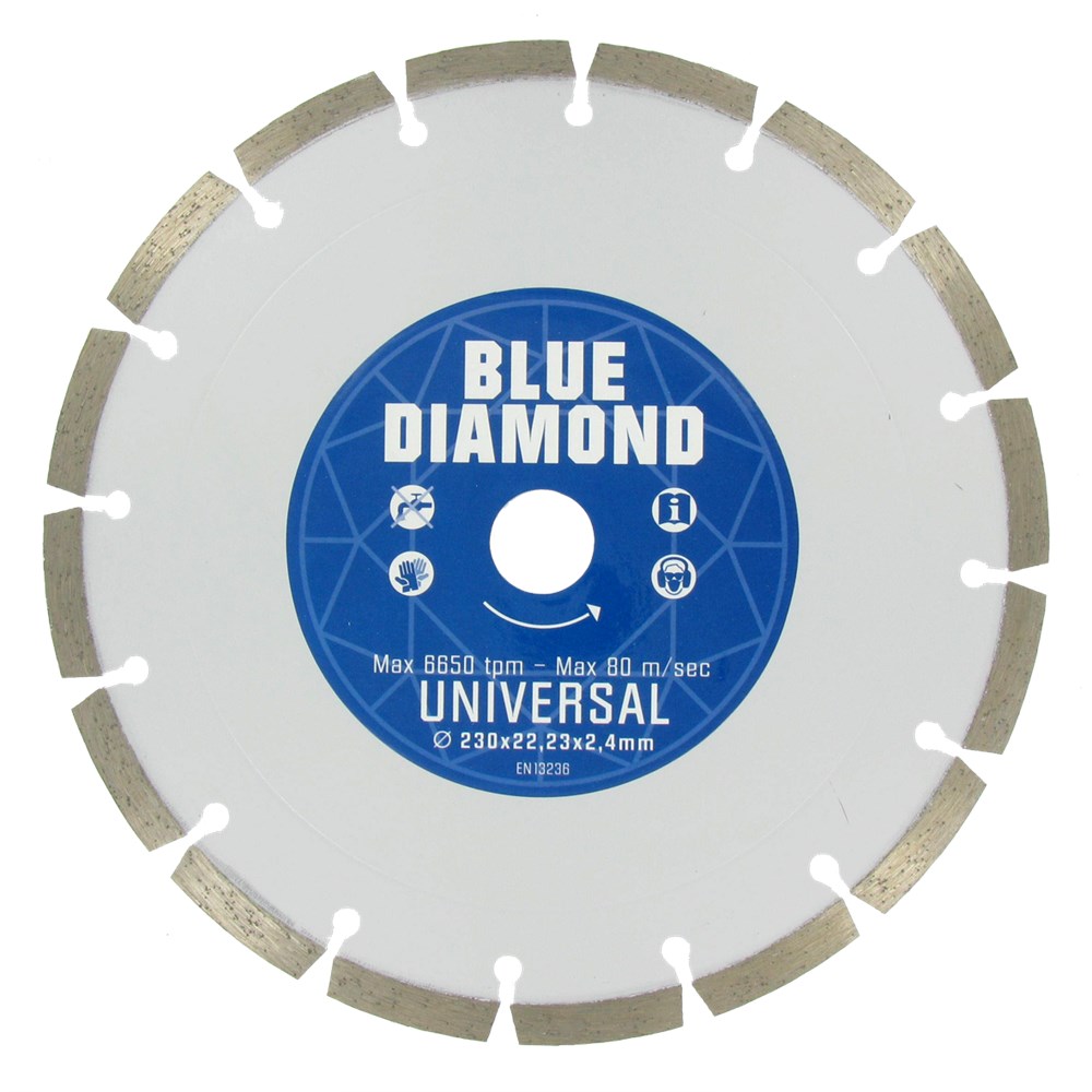 Afbeelding voor BLUE DIAMOND DIAMANTDROOGZAAG Ø115x22.23MM, TYPE UNIVERSEEL. Blue Diamond