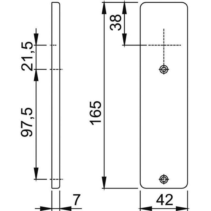 Afbeelding HOPPE kortschild 202KP
