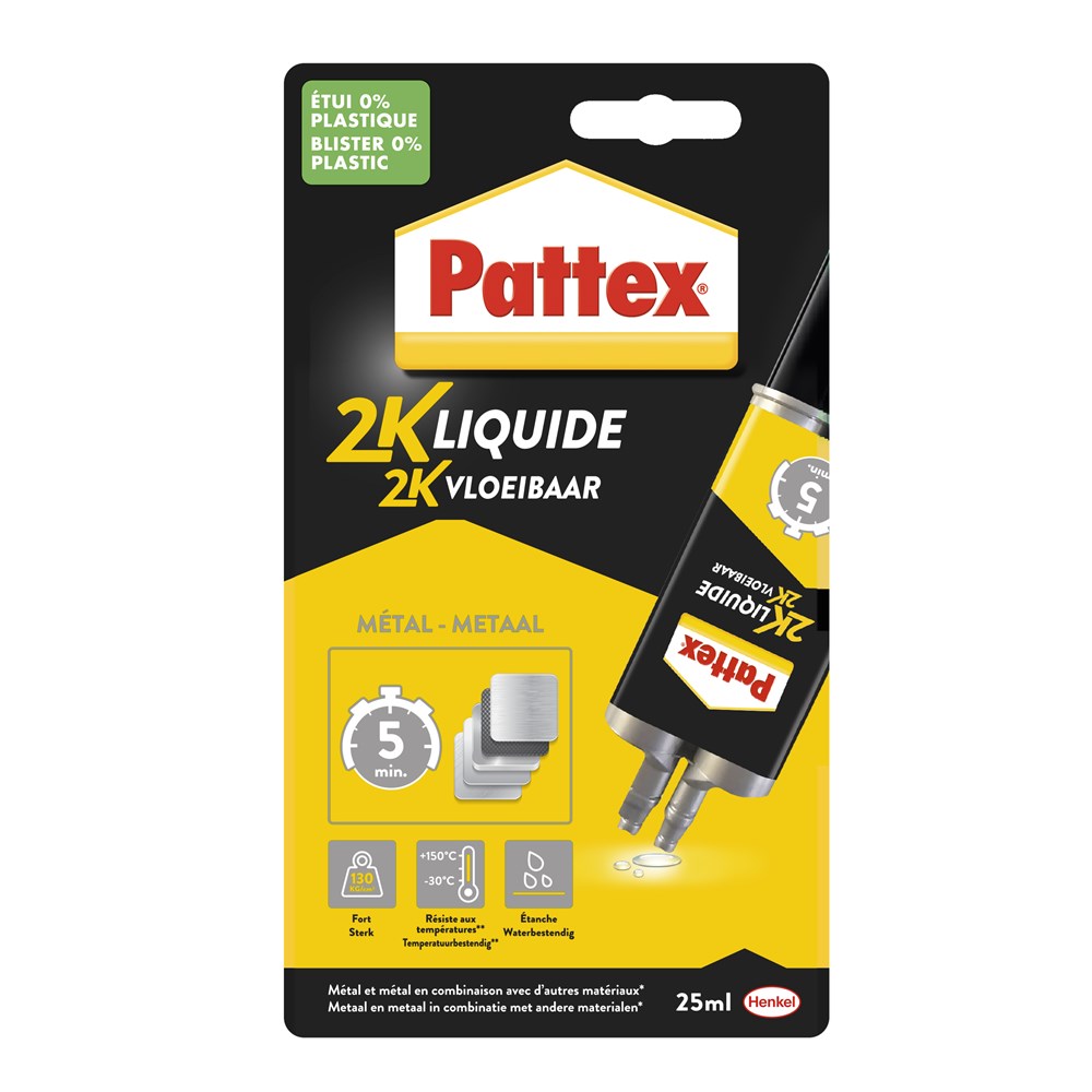 Pattex super-mix metaal blister 25 milliliter (1)