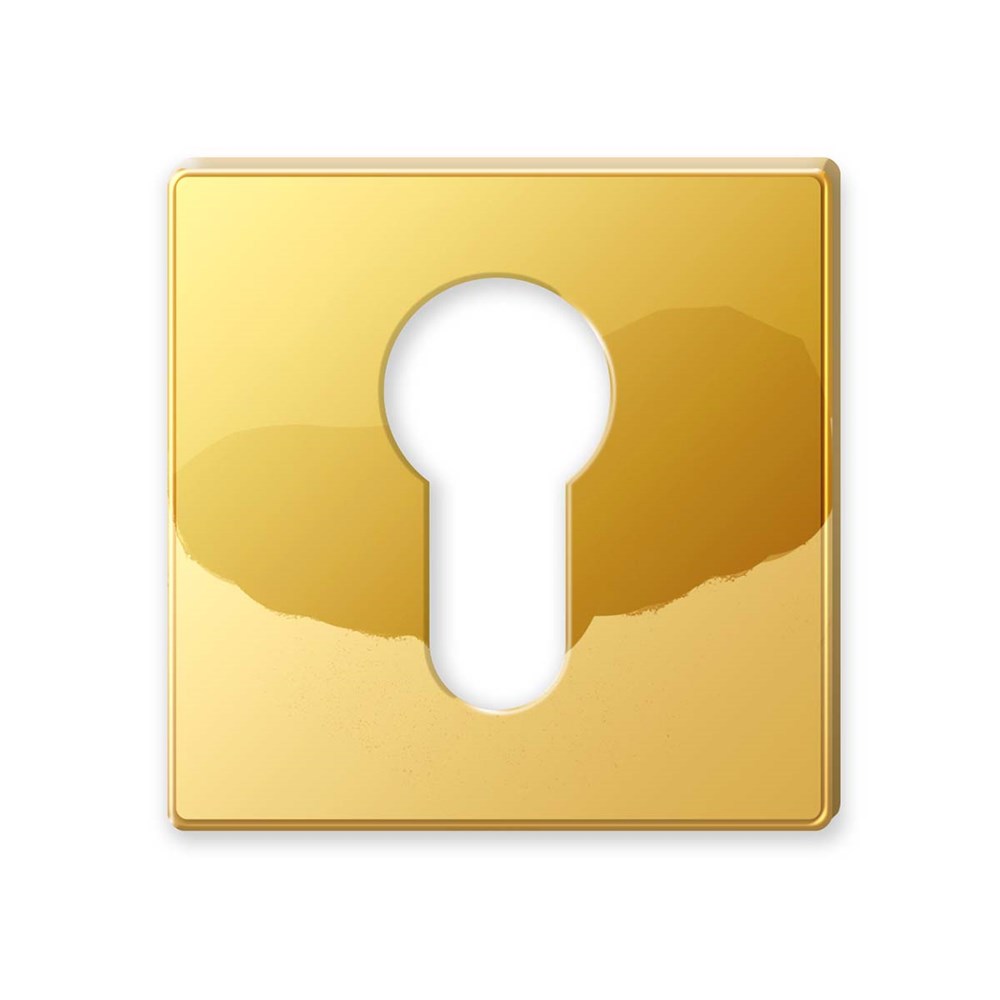 Cilinderrozet, messing