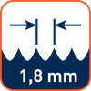 Tandsteek 18,0mm / TPI 1,4 Tandsteek 18,0mm / TPI 1,4