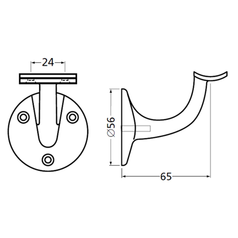 leuninghouder aluminium f1 hermeta-2 leuninghouder aluminium f1 hermeta-2