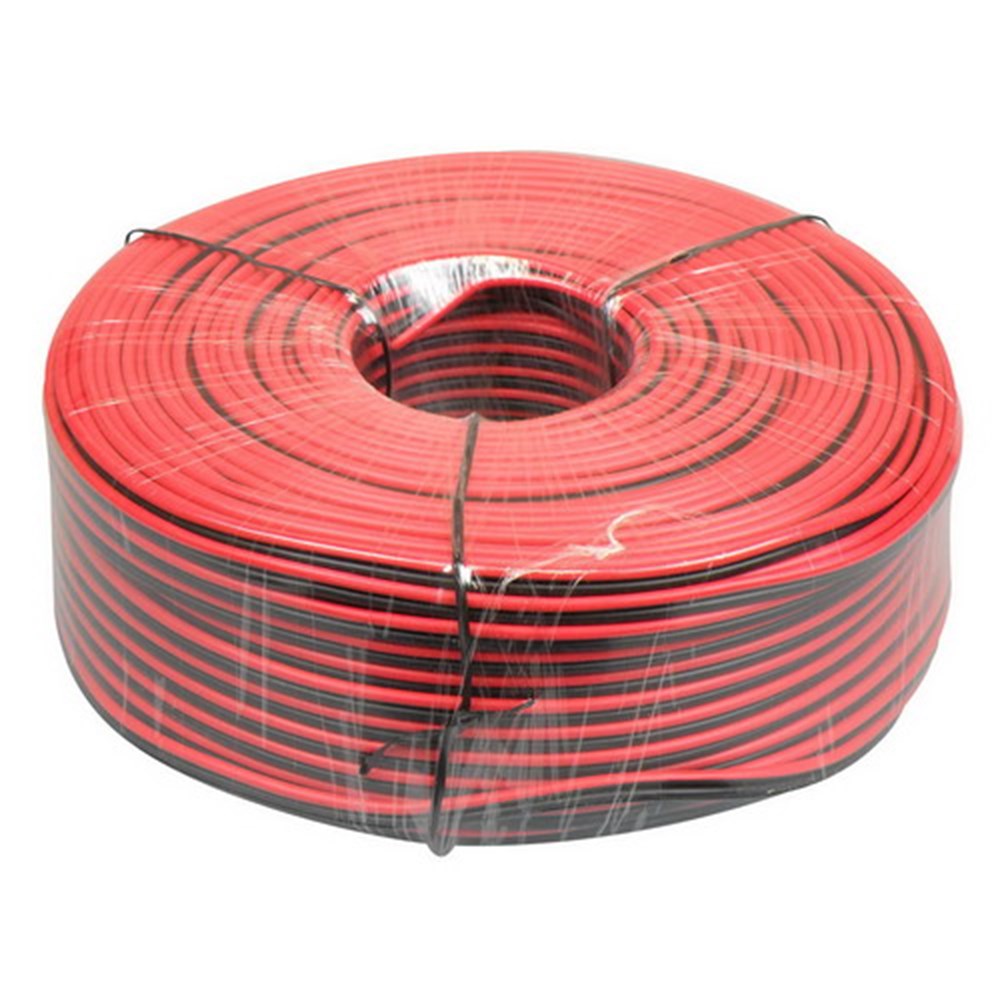 Afbeelding voor Luidsprekersnoer rood/zwart 100 meter