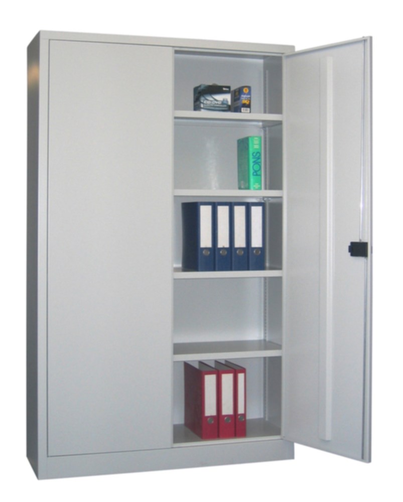 basis, kantoor, vleugeldeur, legborden, 4 stuks, 80 kg, RAL7035 lichtgrijs, RAL7035 lichtgrijs, poedercoating, poedercoating, cilinderslot, sokkel, staal, 17 mm, RAL7035 lichtgrijs, poedercoating, ja, nee, draaigreep, nee, 85 kg i0000013995.jpg