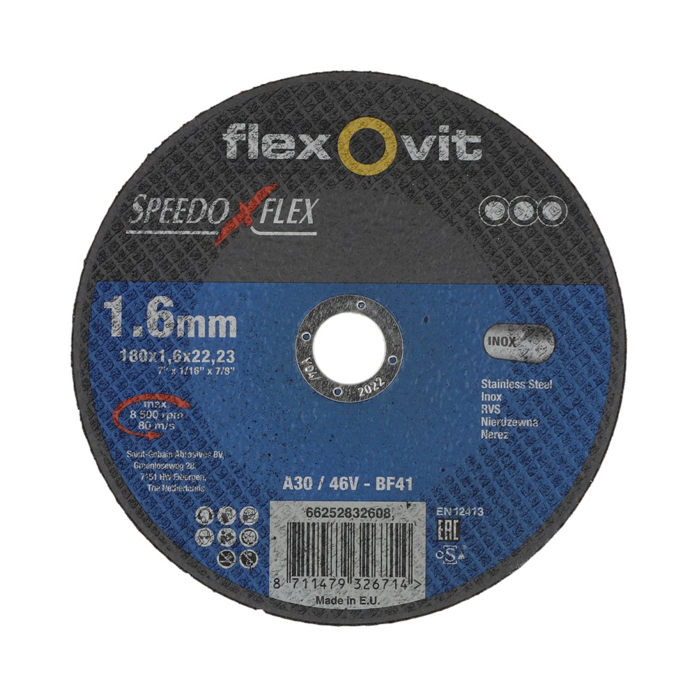 Afbeelding voor Doorslijpschijf Vlak Speedoflex Inox A30V