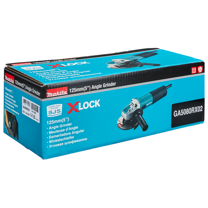 Afbeelding Makita 230 v haakse slijper 125 mm x-lock GA5080RX02