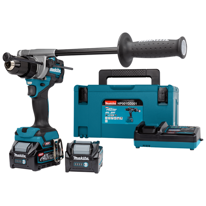 Afbeelding Makita 40 v max klopboor-/schroefmachine HP001GD201
