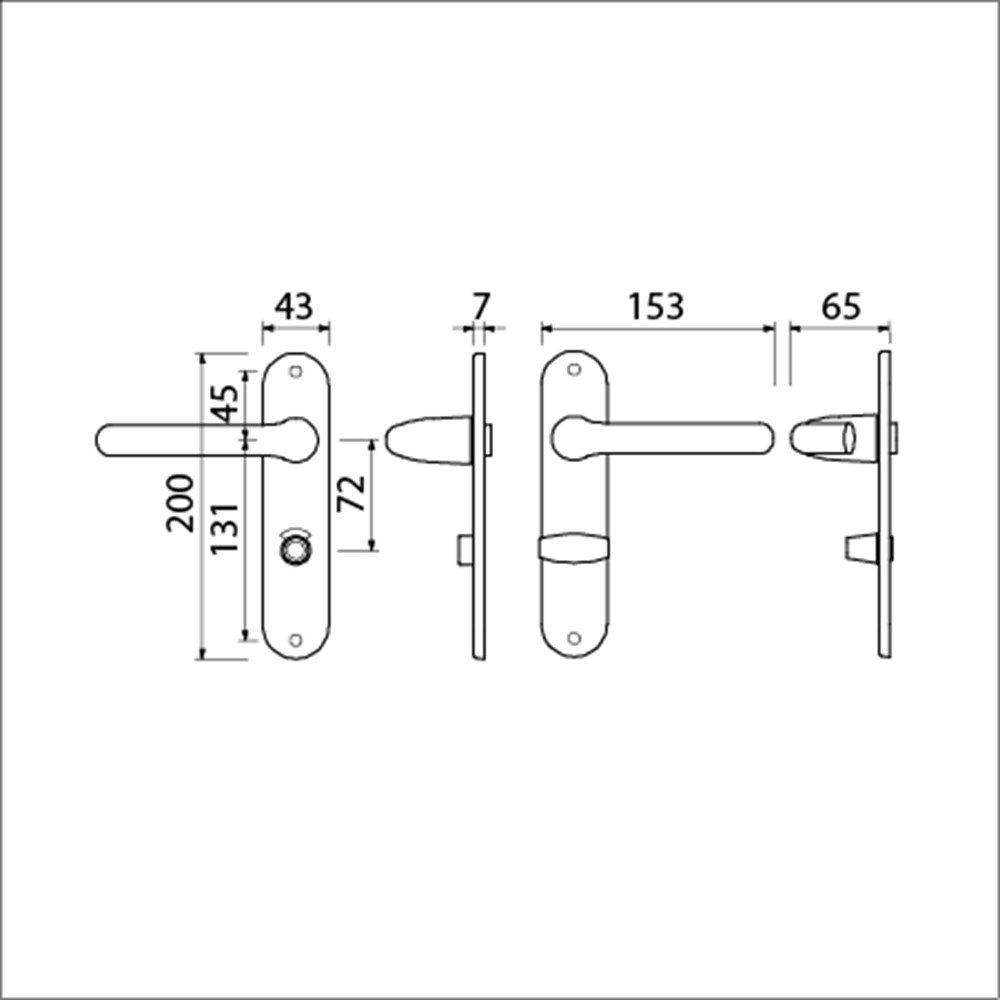 deurkrukgarnituur aluminium f1 ami-3 deurkrukgarnituur aluminium f1 ami-3