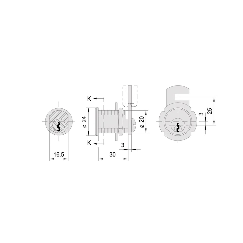 Afbeelding voor CISA AUTOMATEN CILINDER VERNIKKELD/30MM/ 72210.30.0.12