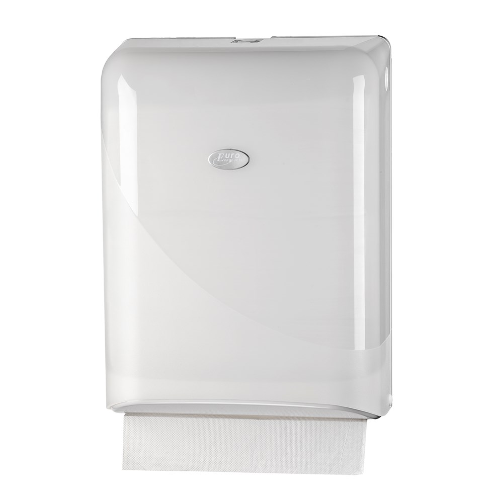 handdoekdispenser pearl white euro-1 handdoekdispenser pearl white euro-1