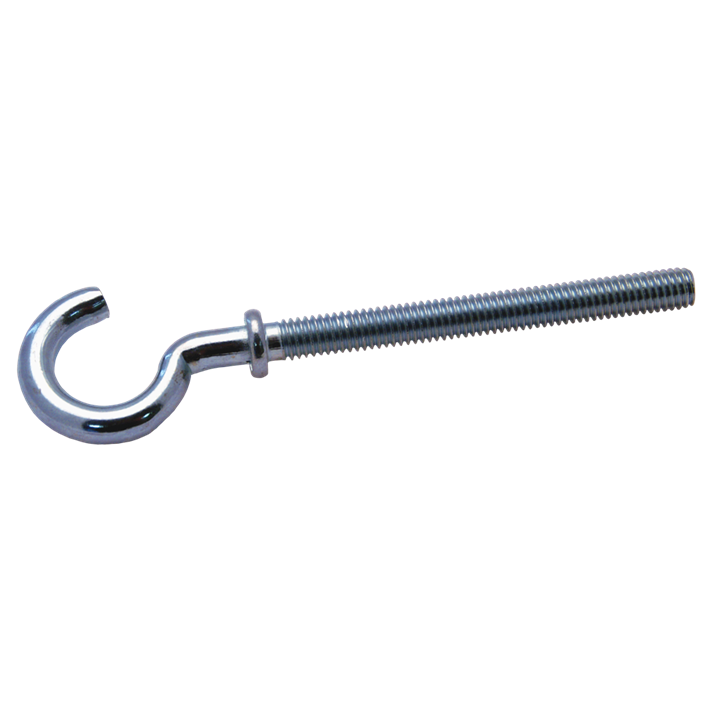 Schroefhaken metrisch met borst ijzer gegalvaniseerd | Shouldered cup-hooks metric iron galvanized | Gebogene Schraubhaken mit Beffe und Eisengewinde Eisen glanzverzinkt | Crochets d'armoires avec embase et filetage métrique acier zingué