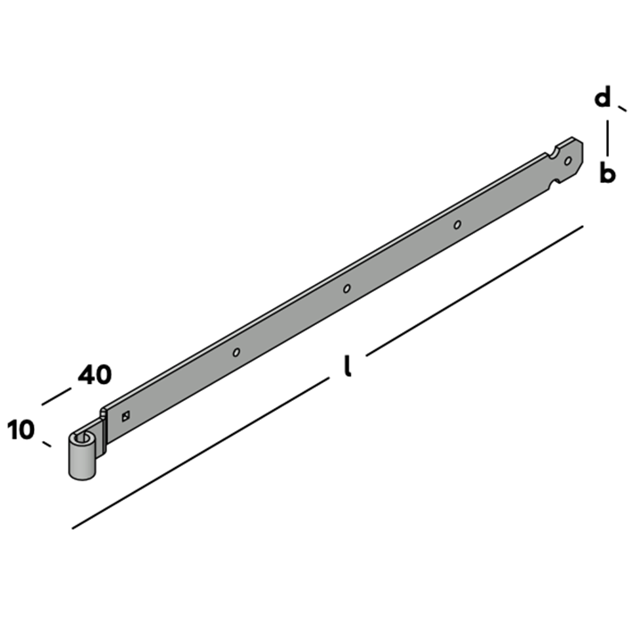 Afbeelding tekening GB heng voor vlakwerk voor pen ø16 ev-2