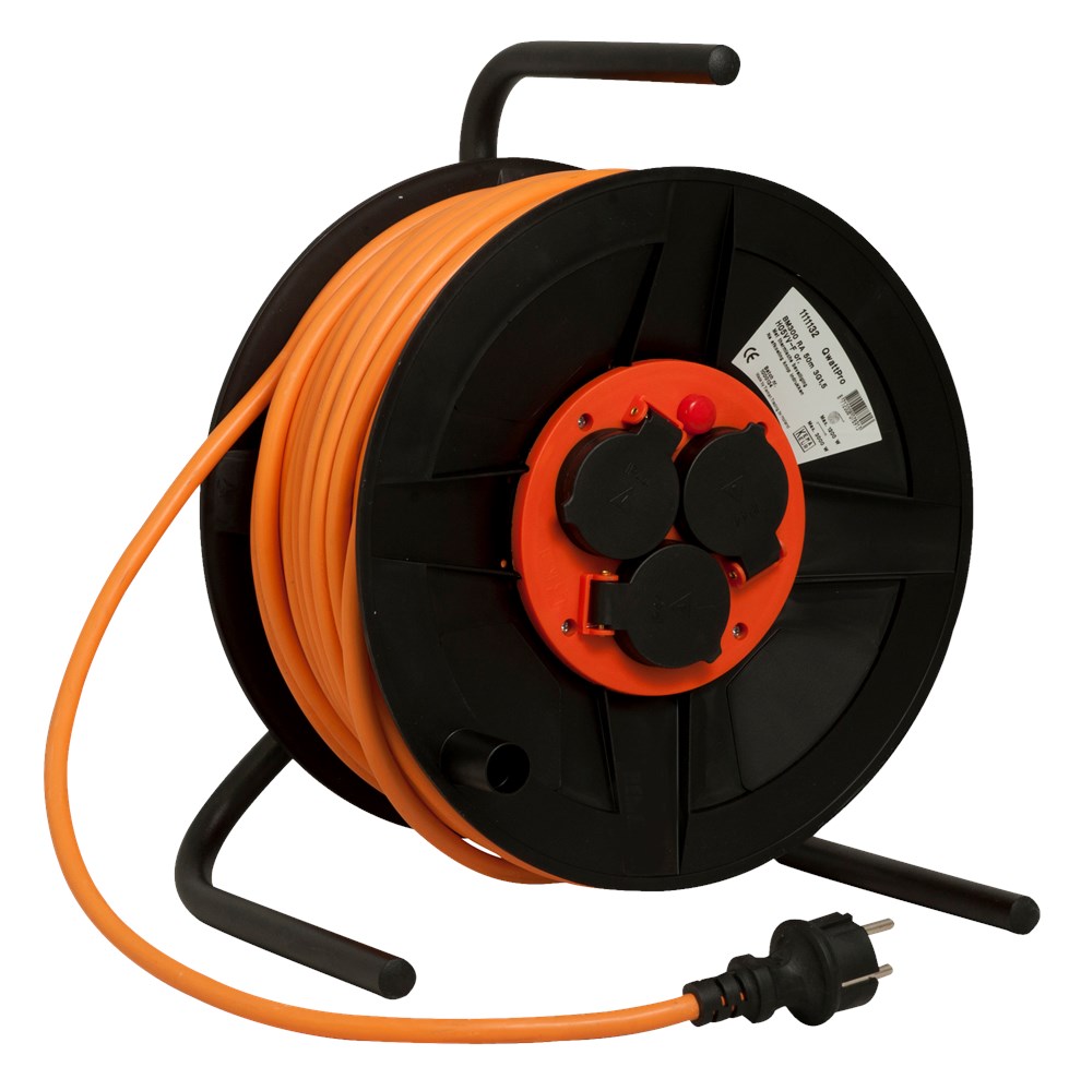 ijzer gevechten kruising BM-300 kabelhaspel 50 mtr. 3G1,50 oranje vinylkabel (NL) | Tieman Trading  B.V.