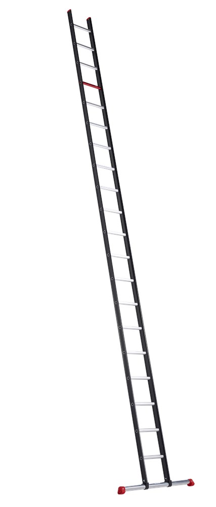 Ladder enkel, aluminium gecoat