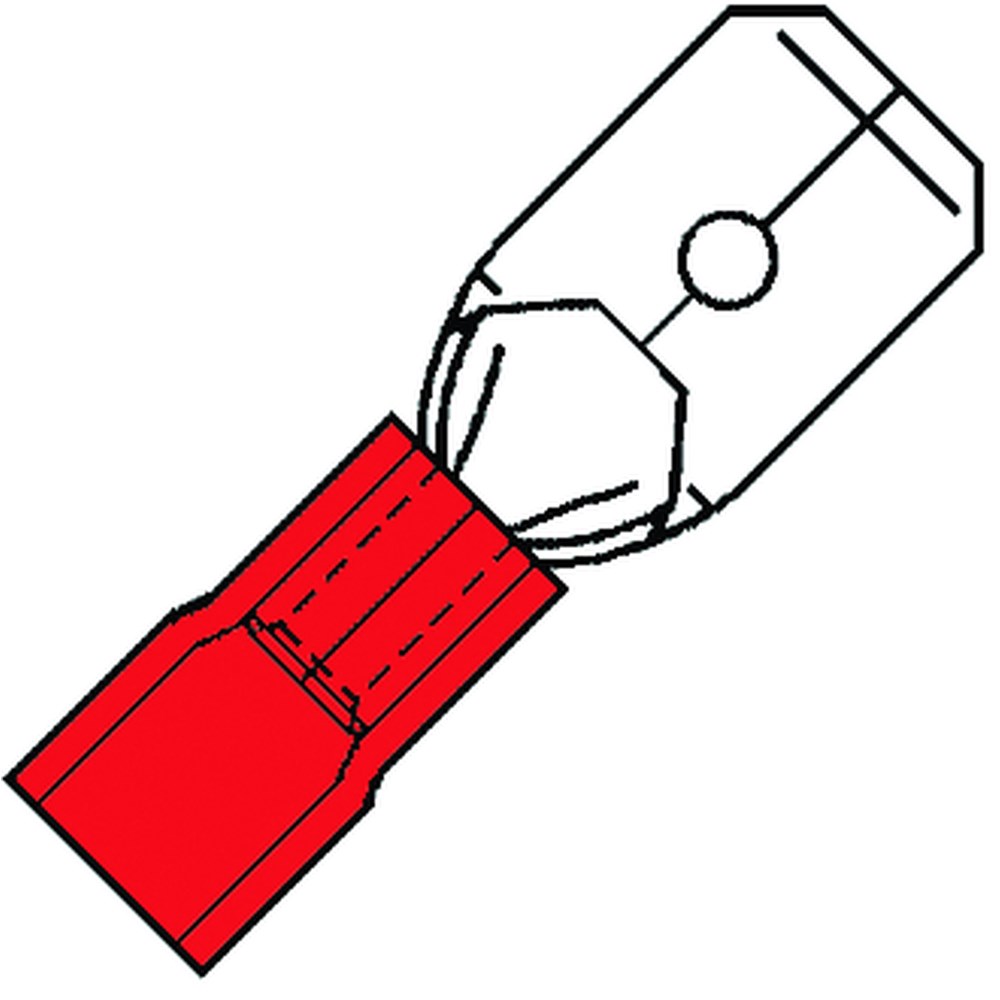 kabelschoen vlaksteker geisoleerd rood-1 kabelschoen vlaksteker geisoleerd rood-1