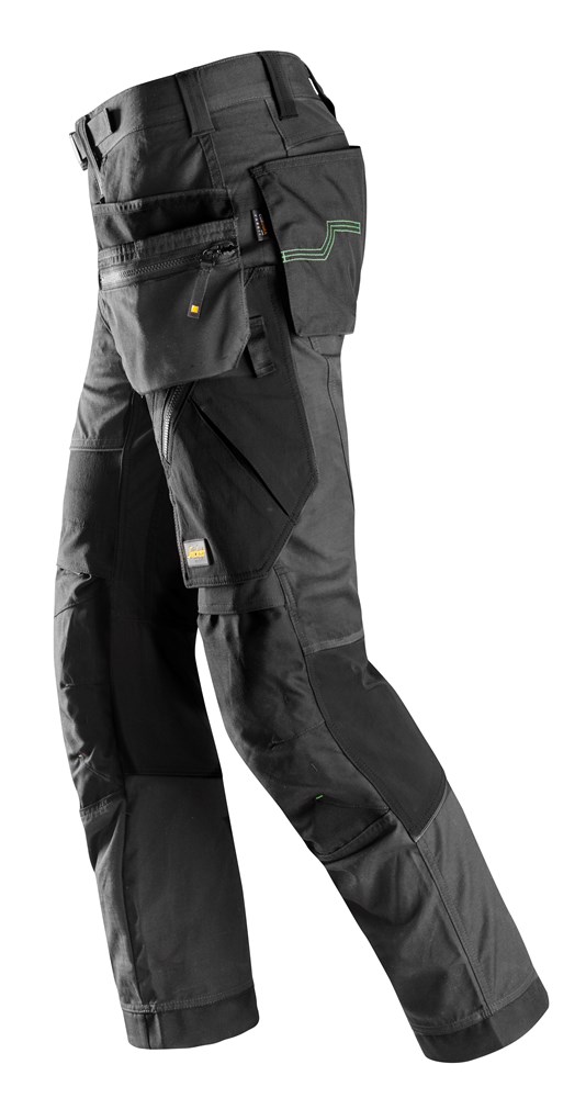 Afbeelding voor FlexiWork, Work Trousers+ Holster Pockets , Staal Grijs - Zwart (5804), 048 6902