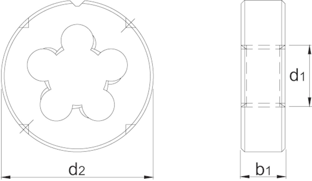 Afbeelding voor International Tools ECO PRO HSS Ronde Snijplaat DIN EN 22568 Metrisch M2 27.100