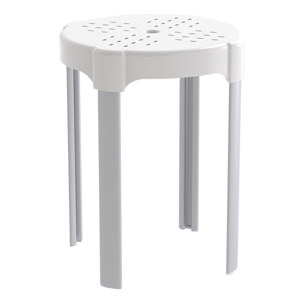SECUCARE DOUCHE KRUKJE 45CM HOOG 4 POTEN | Klunder Webshop SECUCARE DOUCHE STOEL OPKLAPBAARPOOTJES | Klunder Webshop