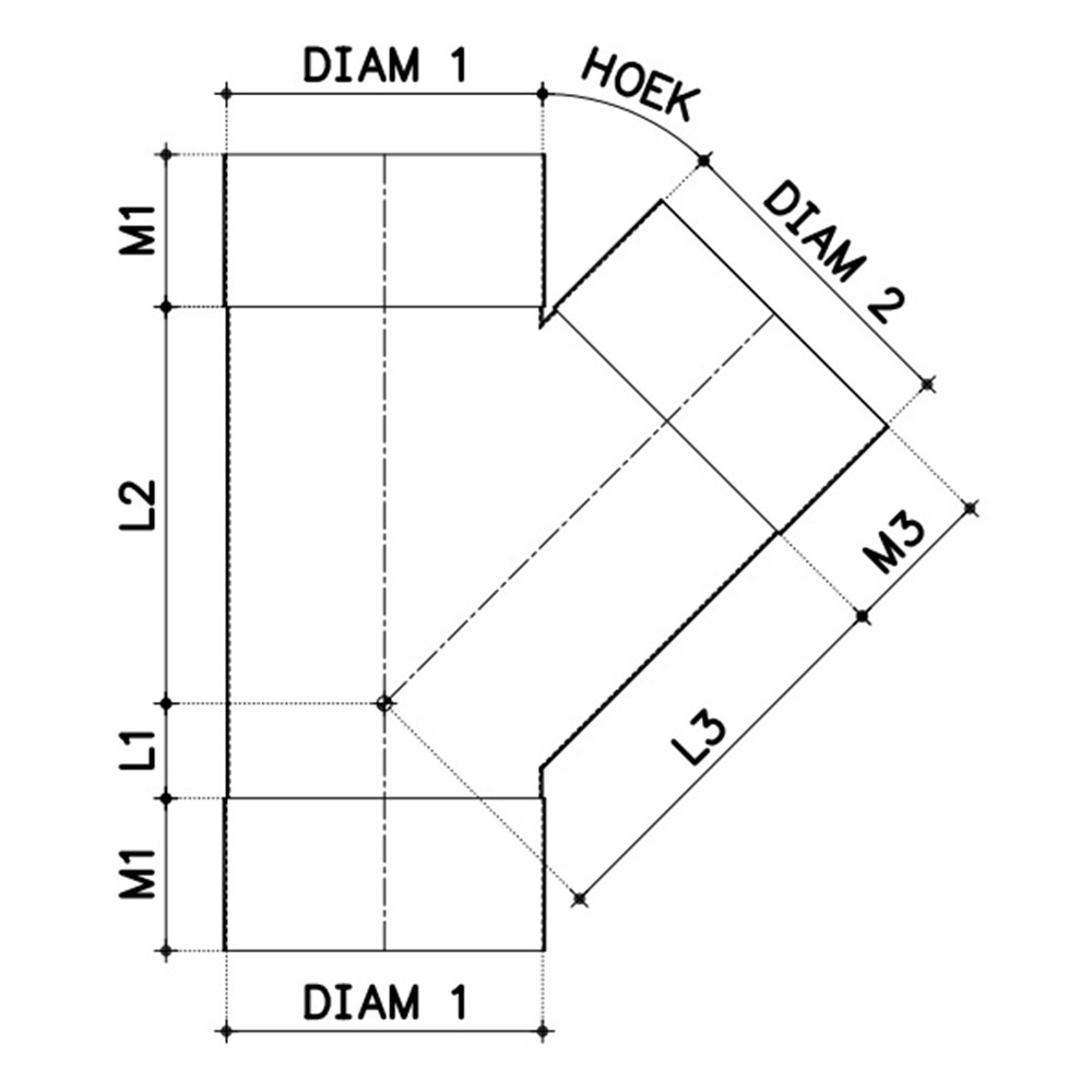 T-stuk pvc grijs rwa-3 T-stuk pvc grijs rwa-3