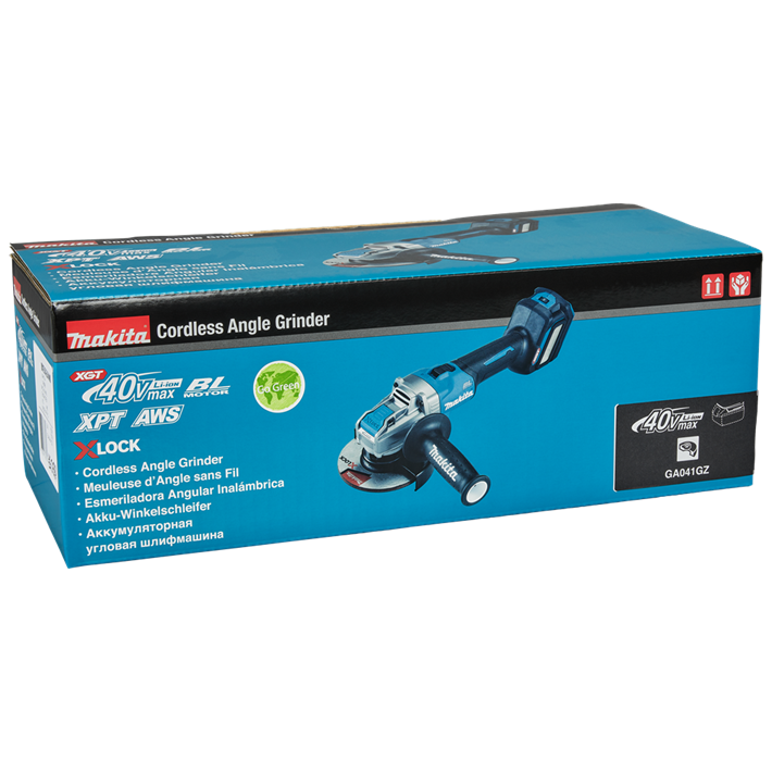 Afbeelding Makita 40 v max haakse slijper 125 mm x-lock GA041GZ