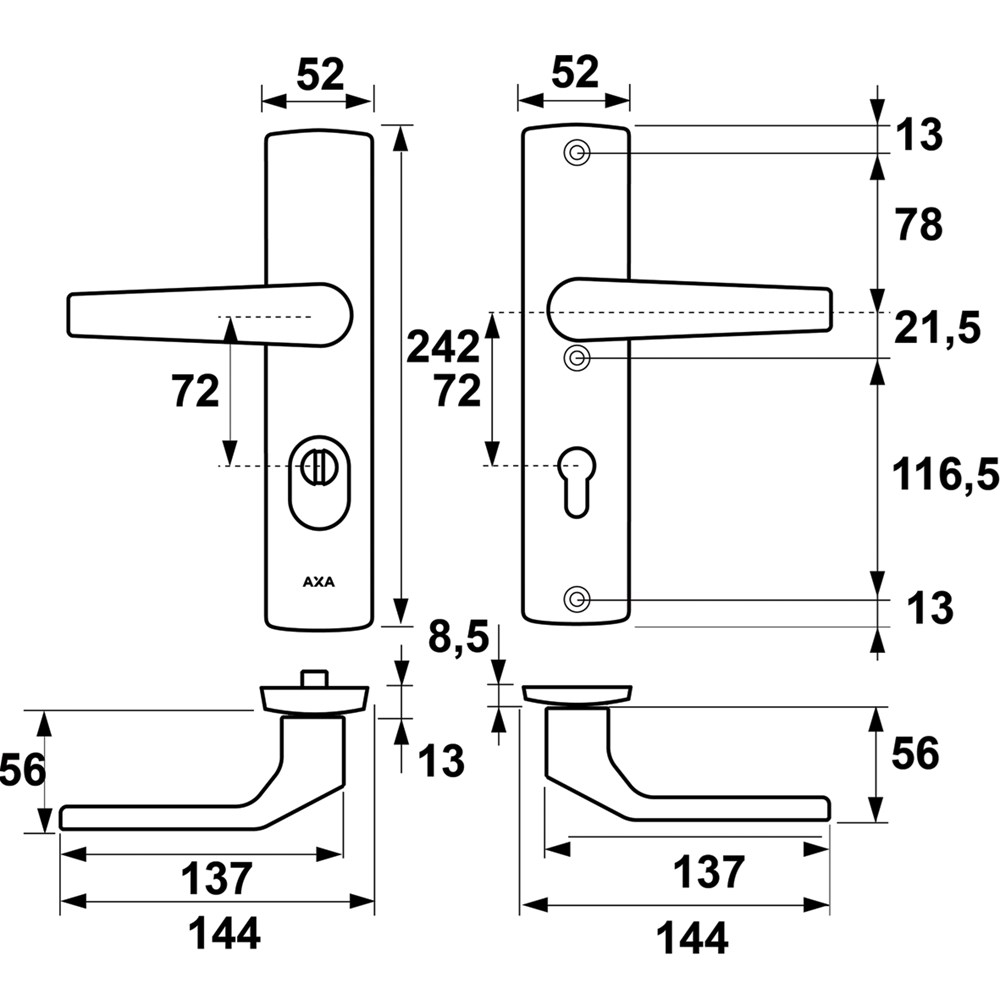 Afbeelding voor PREMIUM VH GARNITUUR/KRUK-KRUK MODEL/ ARROW VASTDRAAIBAAR/PC72/F1 GESL/SKG***