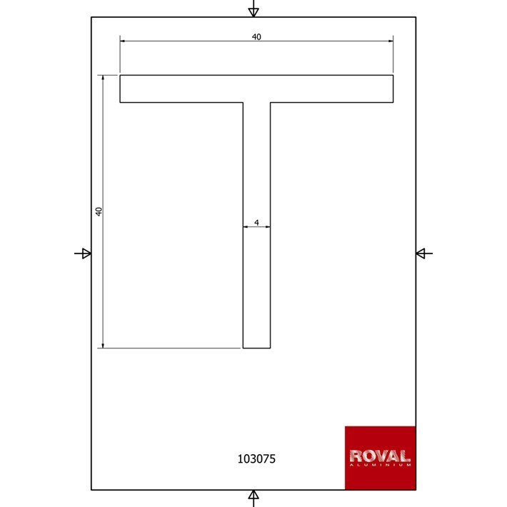 Afbeelding Roval Aluminium t-profiel