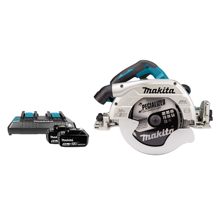 Afbeelding Makita 2x18 v cirkelzaag 235 mm