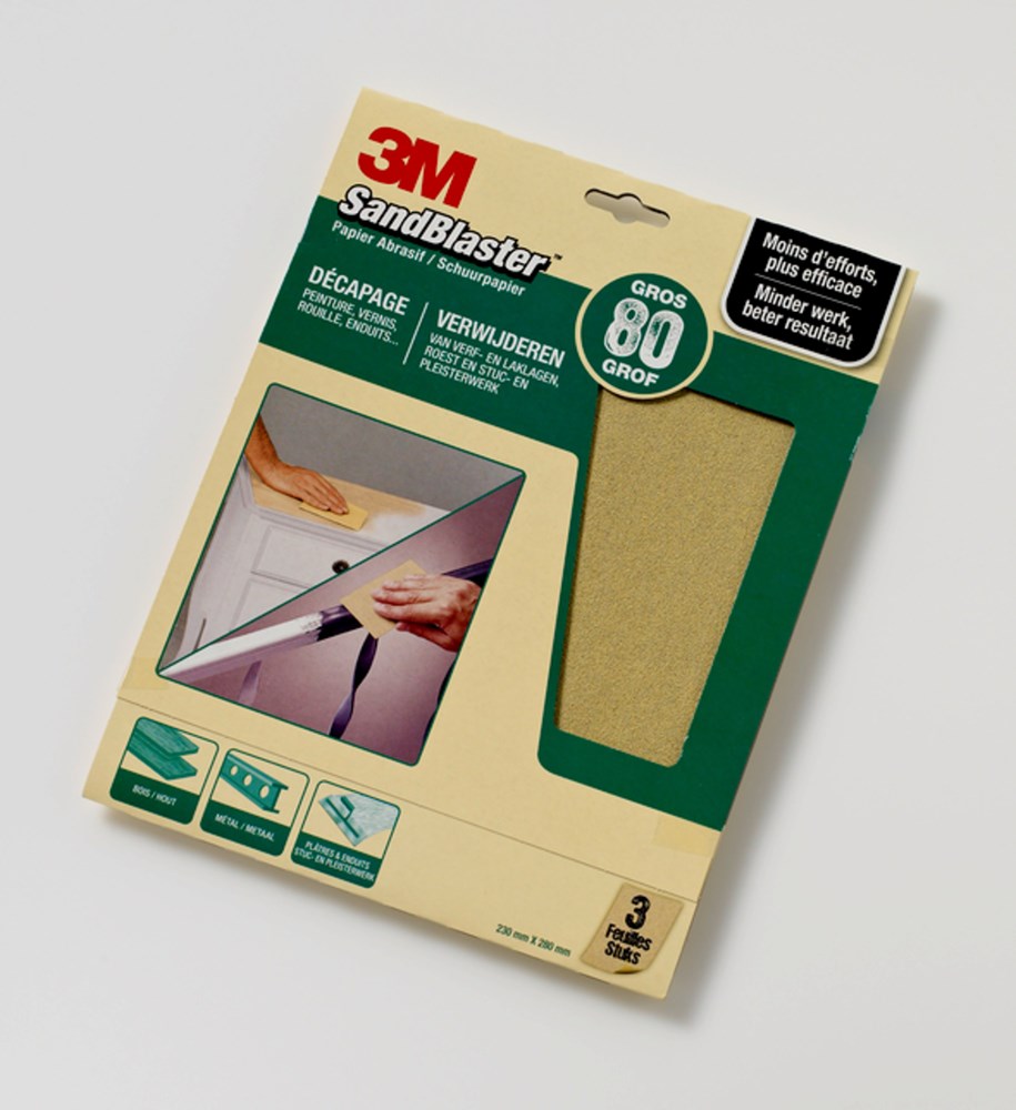 3M Sandblaster Schuurpapier - P80 - 3 Stuks