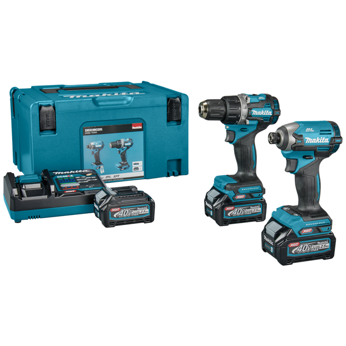 Afbeelding Makita 40 v max combiset boren en (slag)schroeven DK0198G201