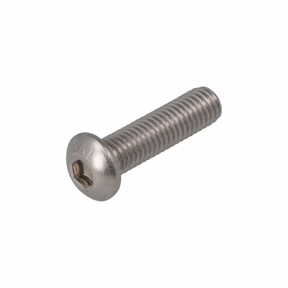 Laagbolkopschroef binnenzeskant ISO 7380, rvs A2