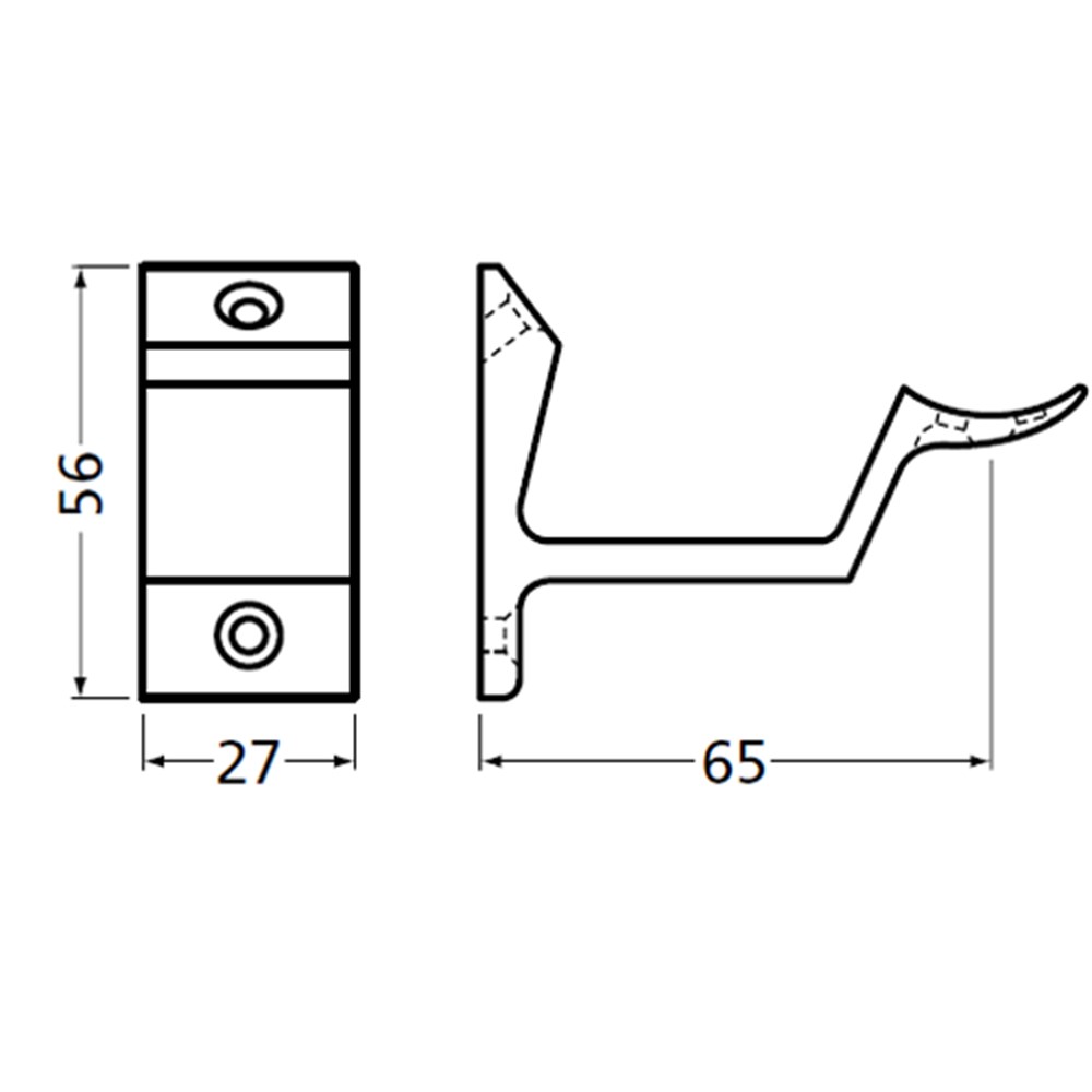 leuninghouder aluminium f1 hermeta-2 leuninghouder aluminium f1 hermeta-2