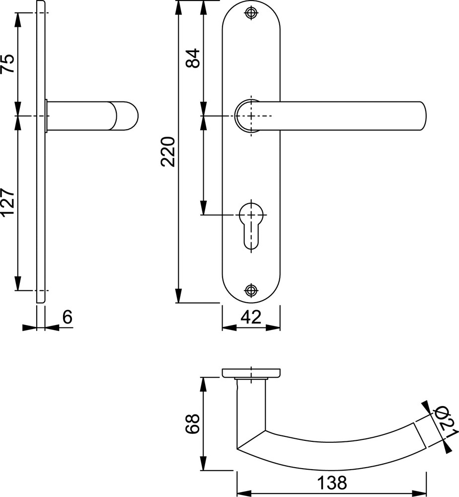 deurkrukgarnituur rvs hoppe-2 deurkrukgarnituur rvs hoppe-2