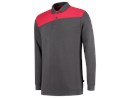 TRICORP Polosweater Bicolor d.grijs/rood XXL 302004 302004darkgreyredside.png