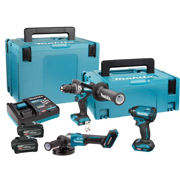 Afbeelding Makita xgt 40 v max combiset boren, (slag)schroeven, slijpen DK400NX