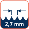 Tandsteek 2,7mm / TPI 9 Tandsteek 2,7mm / TPI 9