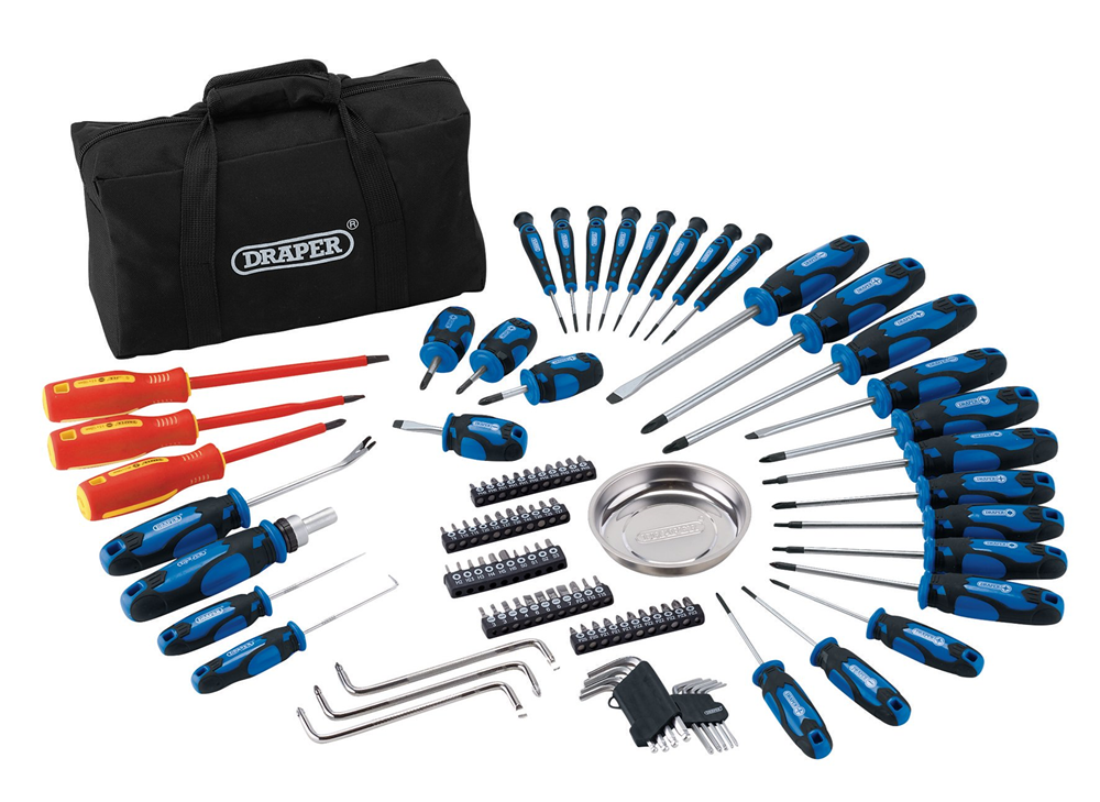 Draper 100pc Screwdriver Set Blue