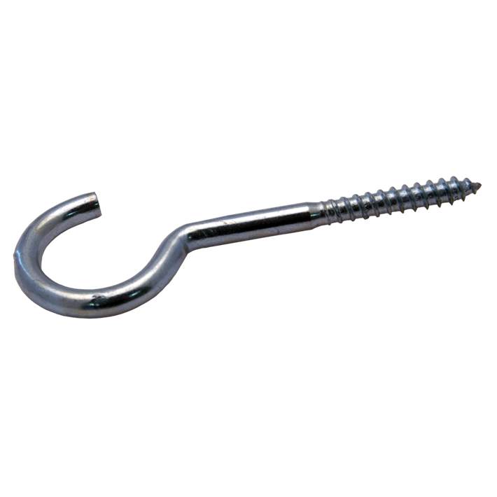 Schroefhaken zwaar ijzer gegalvaniseerd | Cup-hooks heavy type iron galvanized | Wäscheleinehaken Eisen glanzverzinkt | Crochets d'armoires forts acier zingué