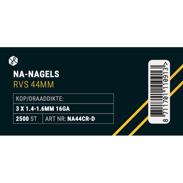 Afbeelding Union nagel NA44 RVS