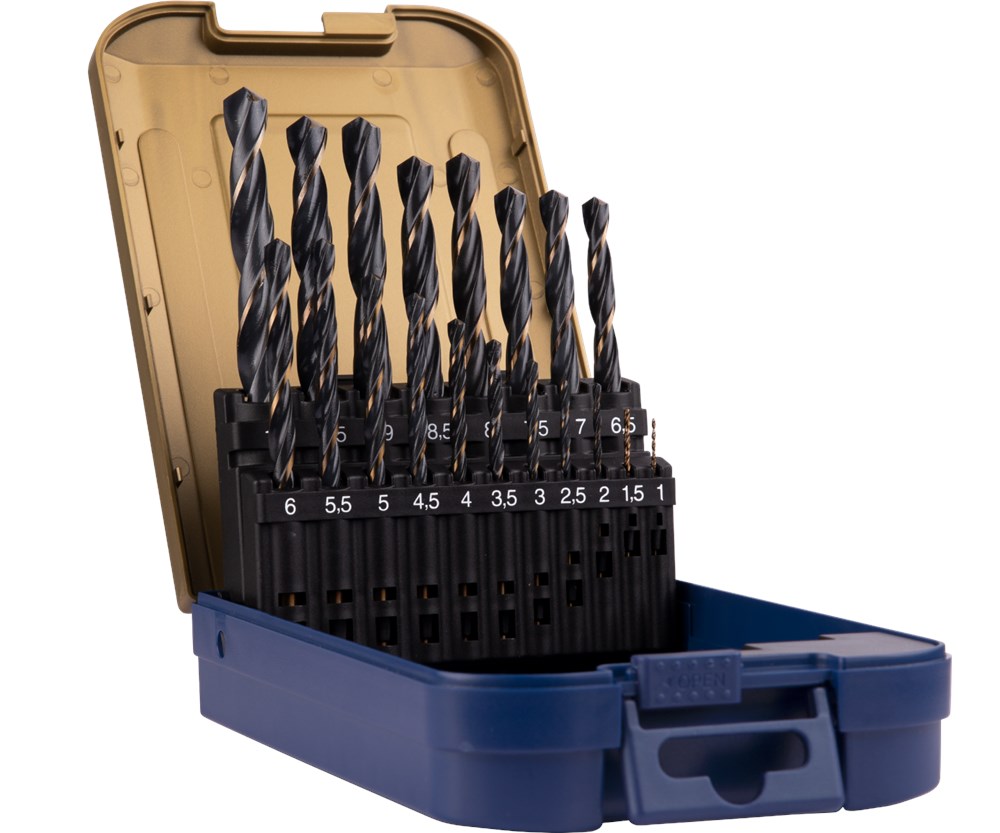 SPIRAALBORENSET '101 - PRECISE', DIN 338, 19-DLG, ø1-10 ABS SPIRAALBORENSET '101 - PRECISE', DIN 338, 19-DLG, ø1-10 ABS