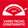 Vario-Tacho-Constamatic (VTC)-volle-golf elektronica met stelwieltje: voor het werken met toerentallen aangepast aan het materiaal, die onder belasting constant blijven