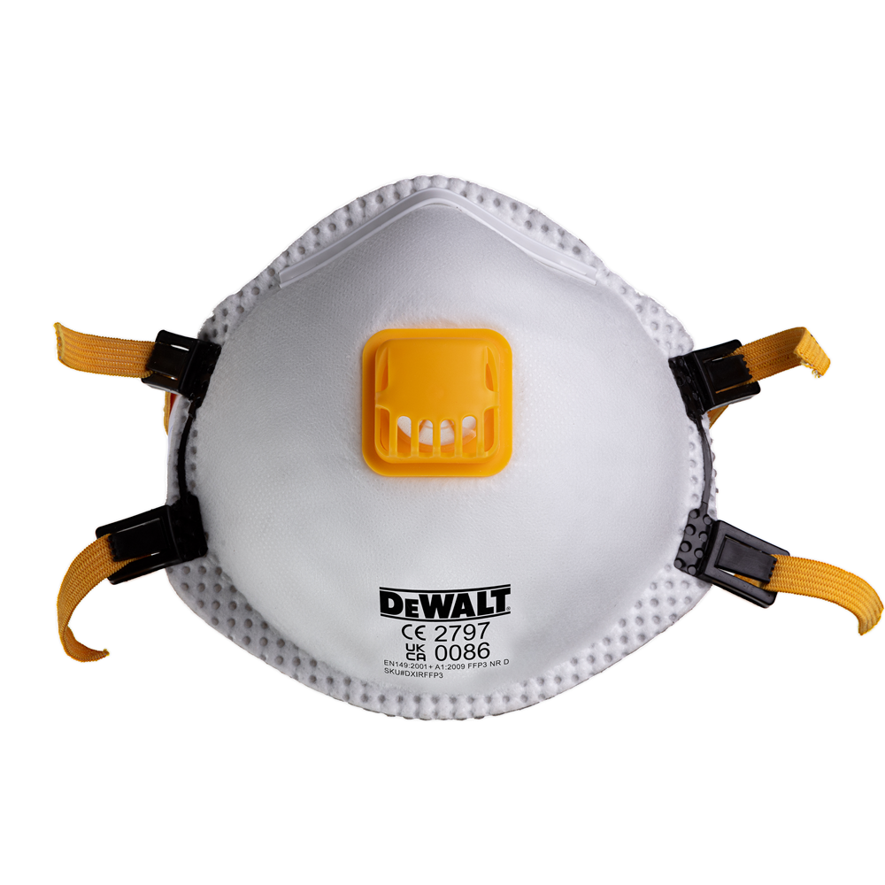 DeWalt FFP3 Respirator with Valve Pk 10