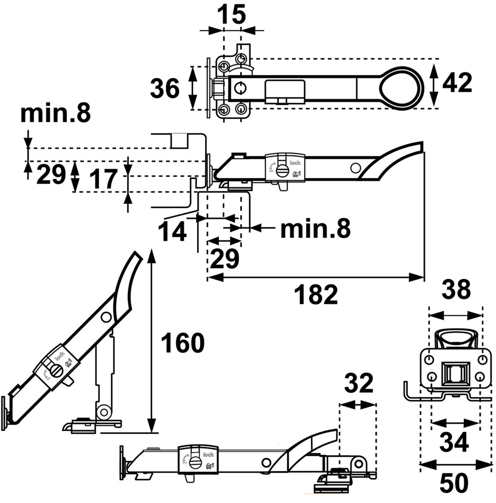 combi-raamuitzetter rvs/zwart axa-6 combi-raamuitzetter rvs/zwart axa-6