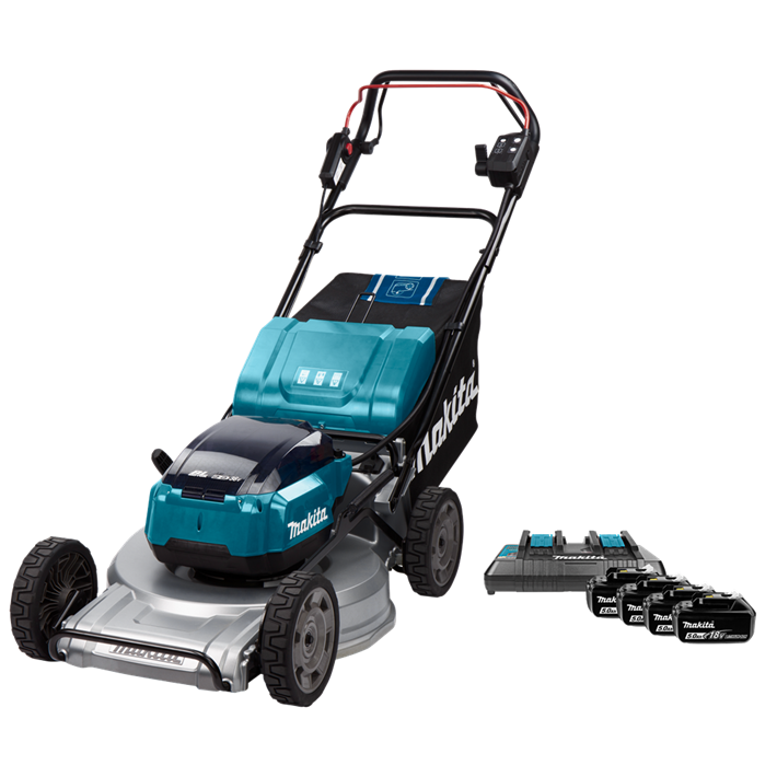 Afbeelding Makita lxt 2x18 v accu grasmaaier 53 cm DLM533PT4