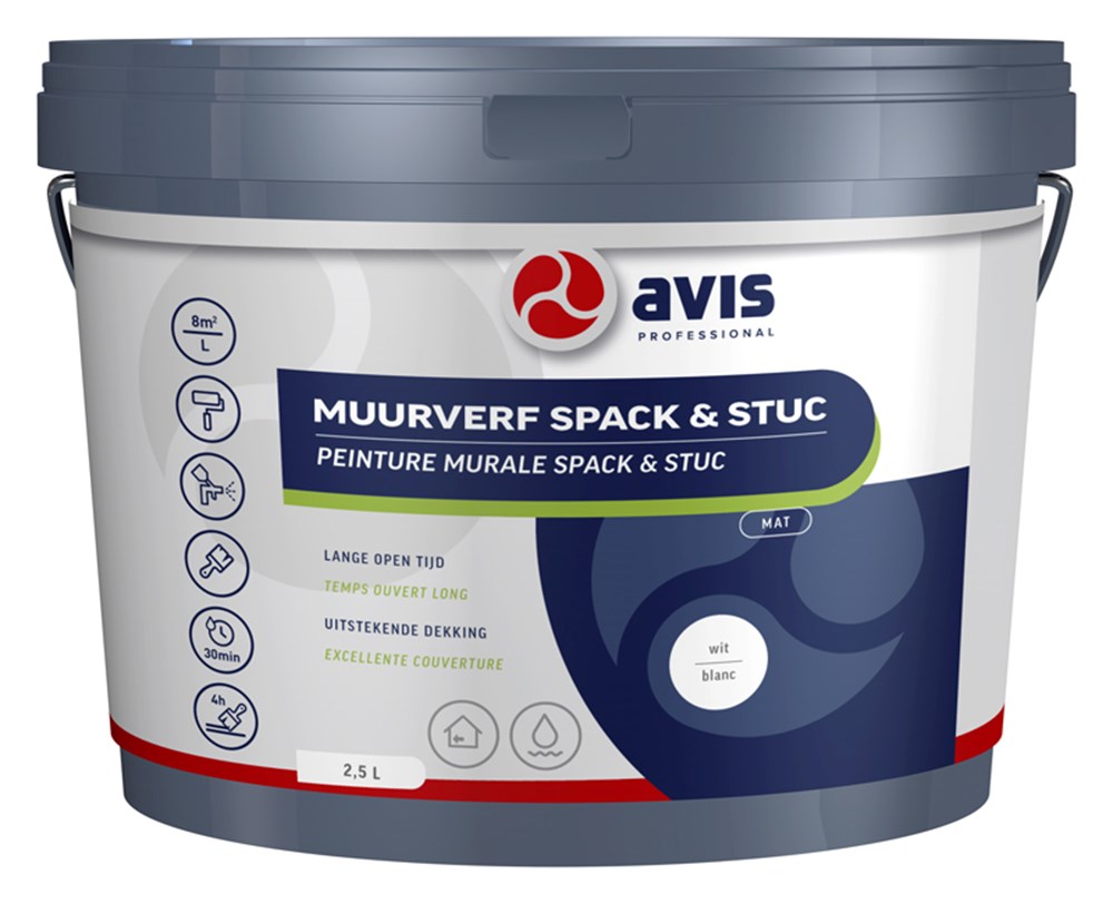 Avis muurverf spac en stuc wit mat (1)