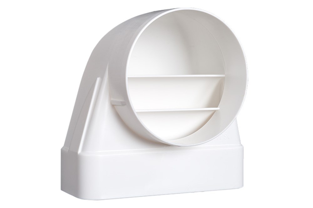 Ventilatiebuis rechthoekig, kunststof