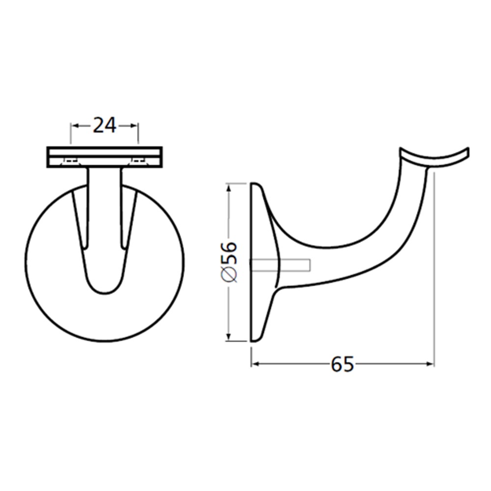 leuninghouder aluminium f1 hermeta-2 leuninghouder aluminium f1 hermeta-2