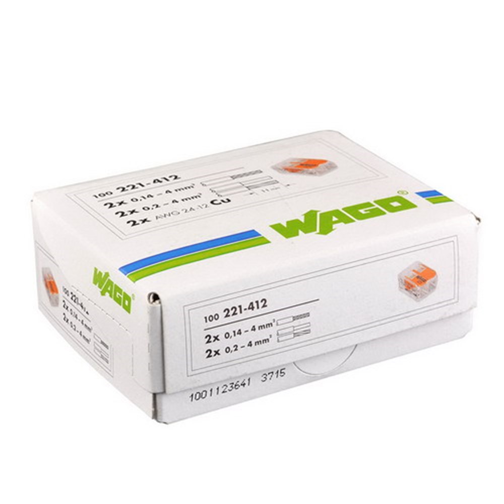 lasklem 2-voudig transparant/oranje wago-2 lasklem 2-voudig transparant/oranje wago-2