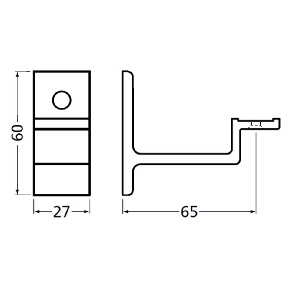 leuninghouder aluminium f1 hermeta-2 leuninghouder aluminium f1 hermeta-2