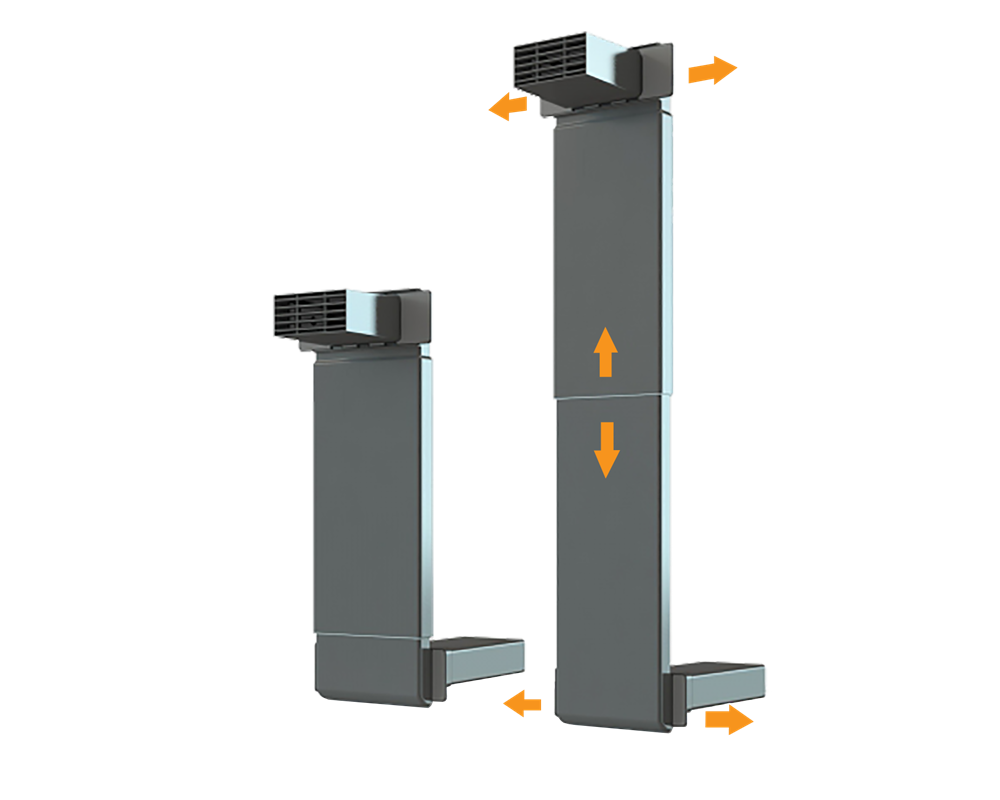 Évent de vide sanitaire avec grille noire (PP) FlexVent-HV® - GebuVolco